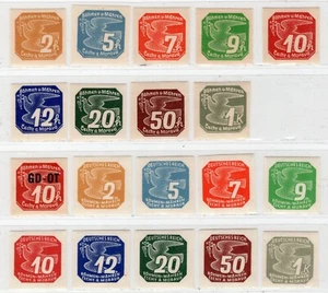 ALEMANIA 3er REICH BOHEMIA MORAVIA SELLOS DE PERIÓDICO COMPLETOS P1-P20 PERFECTO MNH - Imagen 1 de 1