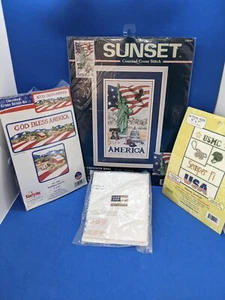 Kits patrióticos contados X puntada: elección militar, bandera de Estados Unidos - Imagen 1 de 3