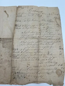Alte Rechnung Aufzeichnung ab 1858 in antiker Ledermappe - Bild 1 von 3
