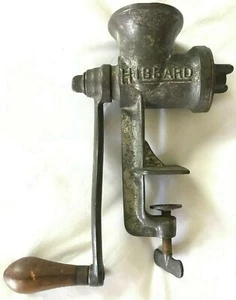 Molinillo de alimentos para carne antiguo Hibbard Spencer H101E decoración de cocina de hierro fundido de EE. UU. de colección - Imagen 1 de 13