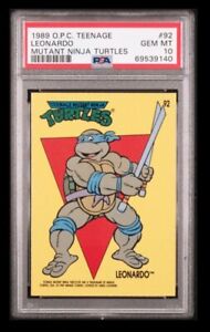 1989 OPC tmnt #92 leonardo rc; teenage mutant ninja turtles PSA 10 💥 POP 1 GEM