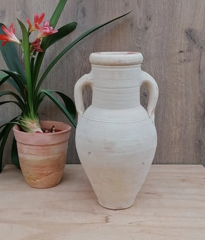 Rustikale helle Amphore ca. 40cm aus Terracotta Vase Mediterran Kanne Krug Vase - Bild 1 von 2
