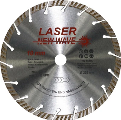 Neuentwicklung: Laser WAVE Diamanttrennscheibe Universal Ø 230 + 350 mm