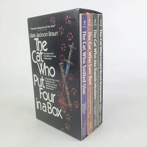 Vintage Lilian Jackson Braun The Cat Who Put Four in a Box PPB Box Set Jove 1986 - Picture 1 of 17