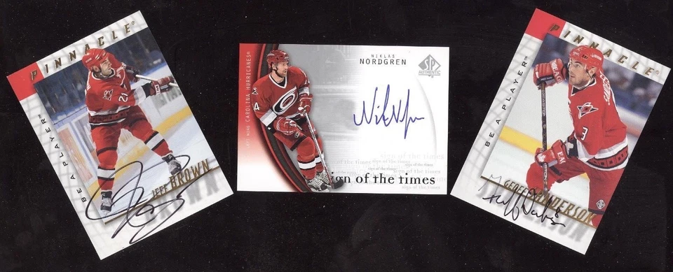 CAROLINA HURRICANES JERSEY AUTOGRAPH NHL HOCKEY CARD SEE LIST - Image 1 of 1