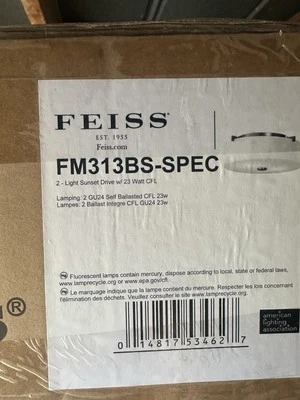 Feiss FM313BS Sunset Drive 2 - Light Indoor Flush Mount - Image 1 of 3