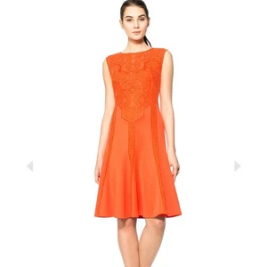 Tadashi Shoji Cocktailkleid orange rot Spitze Fit & Flare - Bild 1 von 11