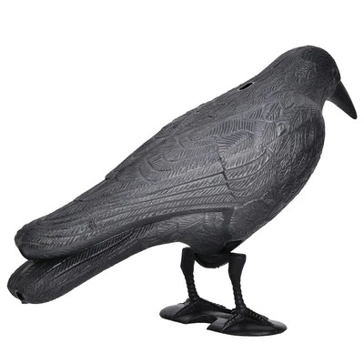 Crow Decoys Statue Simulation Crow Hunting Baits Tool For Park Garden Decor HG - Image 1 of 4