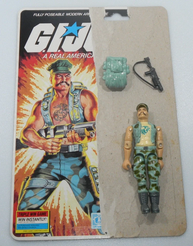 Figura y tarjeta Gung Ho v1 1983 de colección G.I. GI Joe 3.75 ARAH *100% Completo LEER* Foto 1 de 4