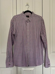 UNTUCKit Herren faltenfreies Dolcetto marineblau rosa kariertes Hemd - Reg Fit Größe XL - Bild 1 von 17