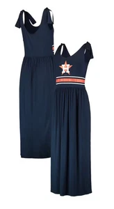 Women's G-III 4Her by Carl Banks Navy Houston Astros Game Over Maxi Dress XS - Picture 1 of 5