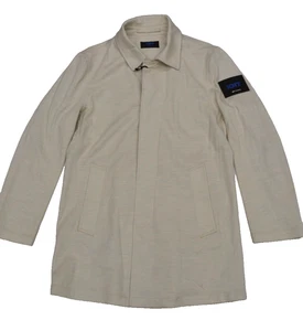 NWOT KITON MENS TRENCH JACKET COTTON WOOL SZ 48 EU 38 US - Picture 1 of 7