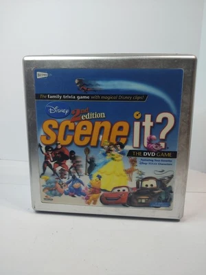 Disney Scene It DVD Game 2nd Edition Tin COMPLETE ScreenLife 2007 Movies Trivia - Image 1 of 4