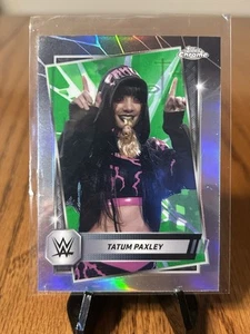 2025 Topps Chrome WWE Tatum Paxley Neon Green & Black Refractor #105 - Picture 1 of 2