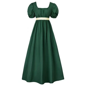Regency Dresses for Women with Satin Sash Ruffle Empire Waist Dress Gown (2XL... - Picture 1 of 7