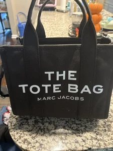 Marc Jacobs Unisex The Tote Bag Medium Canvas Black - Picture 1 of 7