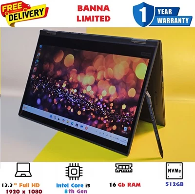 Lenovo ThinkPad X390 Yoga 2in1 16 GB RAM Core i5 RAM 512GB NVMe 4G LTE Laptop - Image 1 of 4