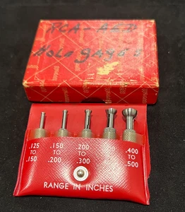 LS Starrett Hole Gages Short Type w/ original Sleeve and box S830F Set of 5 - Picture 1 of 5