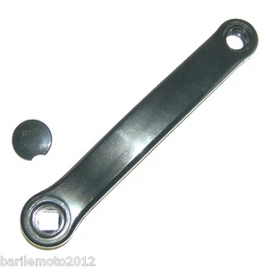 Braccio Pedale / Pedivella 170mm Sinistro Quadro in Acciaio Bici MTB Nero - Foto 1 di 1