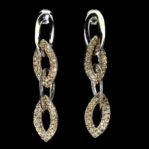 925 Sterling Silver Earrings Round Sapphire Natural Gemstone Jewelry - Picture 1 of 14