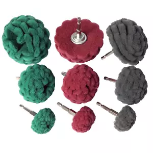 9PCS Scouring Pads Abrasive Buffing Polishing Wheel Drill Attachment Set, Non Wo - Picture 1 of 12