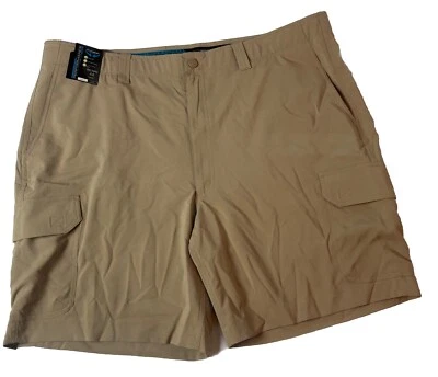 全新带标签 Roundtree & Yorke Performance 卡其色工装男式短裤 44 码 Big 男式 — 第 1/4 张图片
