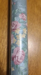 Fashion Point Pink Roses Blue Imperial Wallcoverings One Bolt 56.37 sq ft - Picture 1 of 11
