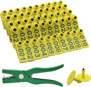 Etiqueta Para Orejas De Oveja 001-100 Etiquetas De Plastico Para Ganado Para ... - Picture 1 of 2