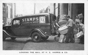Boston MA H. E. Harris Collectible Stamps Covers Supplies etc. Truck Postcard - Picture 1 of 2