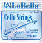 La Bella Cello 3/4 Size C-4th String Full Core Flat Wound (654 3/4)