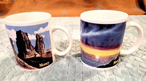 Set 2 Mugs Cups Coffe Tea Money Magazine National Park DESERT RAM LIGHTHOUSE Sea - Picture 1 of 6