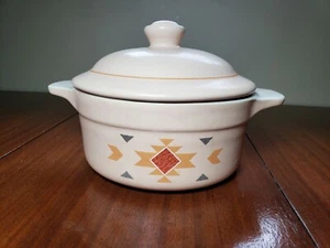 Vintage Treasure Craft Southwest Pastel Peach Casserole Baking Dish EUC - Picture 1 of 8