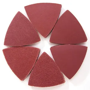 500PCS Triangle Sanding Pads for Oscillating Multi-Tool Hook Loop Sandpaper Disc - Picture 1 of 8