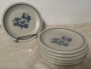 Pfaltzgraff Yorktowne Small Plates Dessert Salad Bread 6.5” Blue Flower Set of 6 - Picture 1 of 4