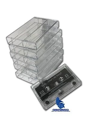 25 CAJAS PARA CINTAS DE CASSETTE TRANSPARENTES- NUEVAS Y PRECINTADAS- - Imagen 1 de 3