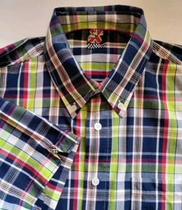 Warrior Clothing UK Men's Medium Multicolor Plaid Button Short Sleeve Shirt - Picture 1 of 9