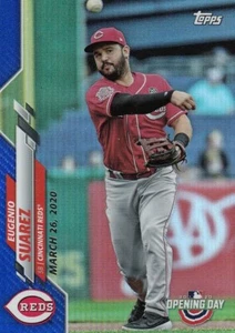 Eugenio Suárez 2020 día inaugural lámina azul #97 rojos qty disponible - Imagen 1 de 1