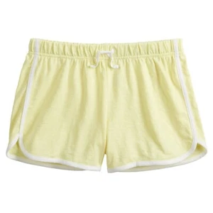So Girls Dolphin Hem Shorts Retro XS 6-6X New with Tags Yellow Drawstring Jersey - Picture 1 of 4