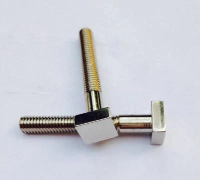 VITE, PERNO, PZ 10 TESTA QUADRATA In Ottone Cromate - Immagine 1 di 2