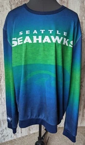 Seattle Seahawks L Pullover NFL Team Apparel blau grün Farbverlauf Grafik Logo - Bild 1 von 12