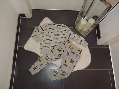 Set Homewear 116 122 Sweatpulli H&m Autos Jogger Sweathose Warm Gefüttert Top - Bild 1 von 4