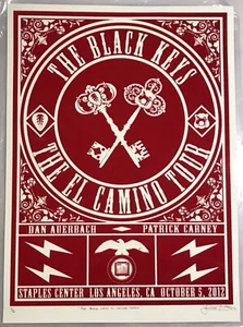 The Black Keys Silkscreen Poster 10/5/2012 El Camino Tour LA #1/2 Artist Signed - Picture 1 of 9