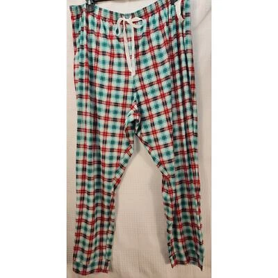Pantalones de pijama para mujer Croft & Barrow talla 1x rojo a cuadros vacaciones Foto 1 de 4