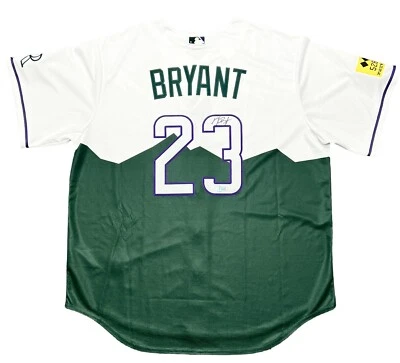KRIS BRYANT COLORADO ROCKIES SIGNED JERSEY NIKE CITY CONNECT BECKETT COA - Image 1 of 4