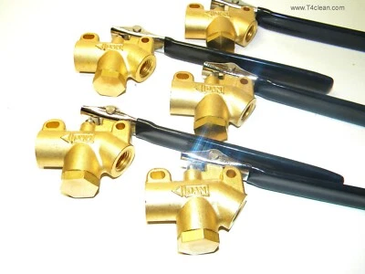 DAM Carpet Cleaning 1/4" Brass Angle Valve for Wands Hoses (Set Of 5)