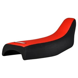 1984-2002 HONDA XR 200 R GRIPPER SEAT COVER BLACK/BRIGHT RED standard #340 LOGO - Picture 1 of 5