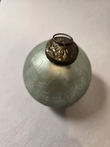MINTGRÜN Crackle KUGAL STYLE Christbaumschmuck 3" Durchmesser SIEHE BILD - Bild 1 von 4