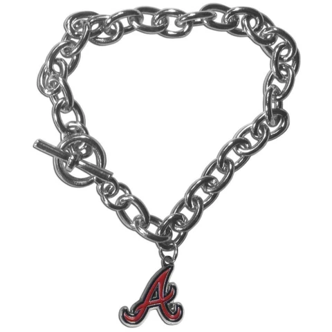 Atlanta Braves Charm Chain Link Bracelet [NEW] MLB Wrist Neckalce Jewelry Cover