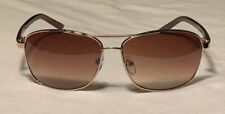 Pilot Designer Style Sunglasses Gold Wire Frames Amber 100% UV Protection