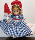 Betsey Brooks Madame Alexander Storyland Doll With Umbrella Blue Red Dress